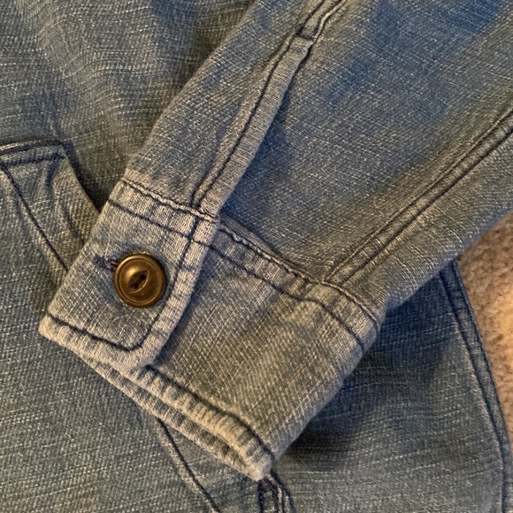 American Eagle Outfitters Denim Sweater hoodie front pocket large - Picture 6 of 7